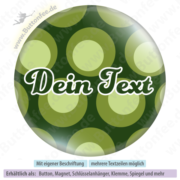 70er Retro Punkte grün