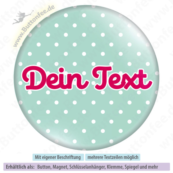 Kleine weisse Punkte auf mintgrün