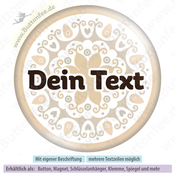 Mandala Muster braun