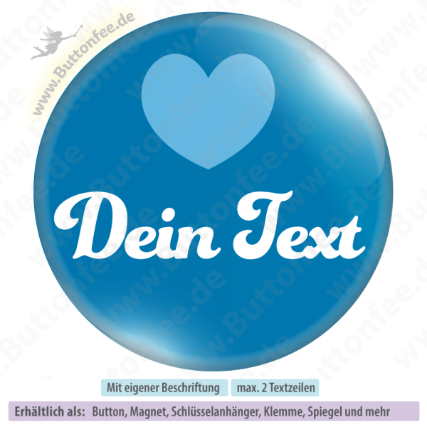 Hellblaues Herz auf blau