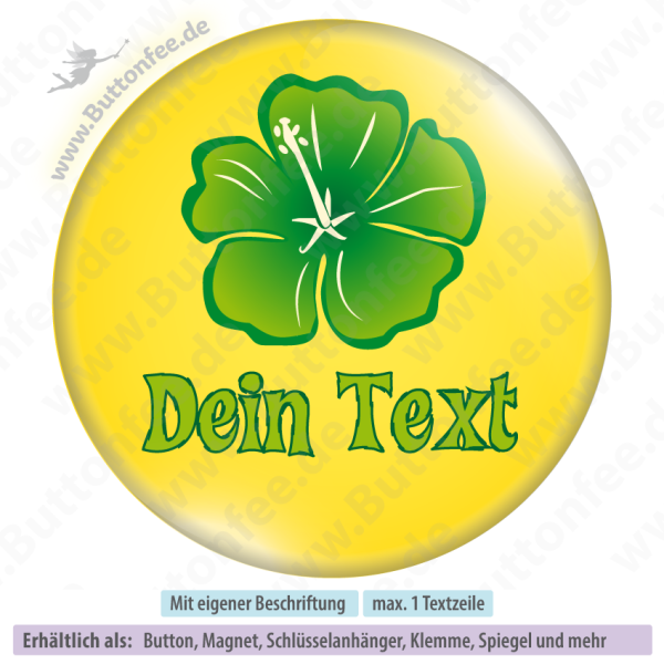 Hibiskus Blume grün auf gelb