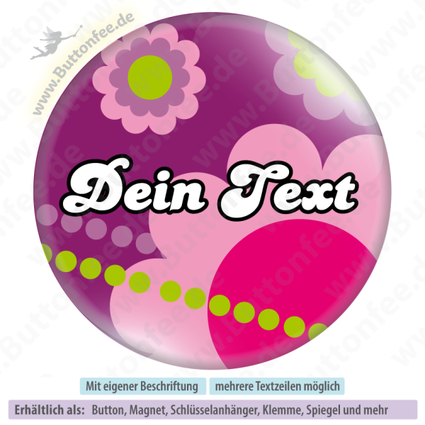 70er Blumen auf lila