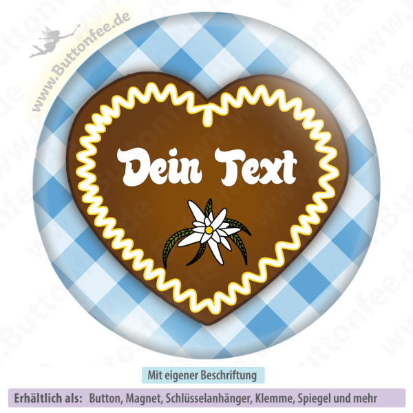 Lebkuchenherz auf blau