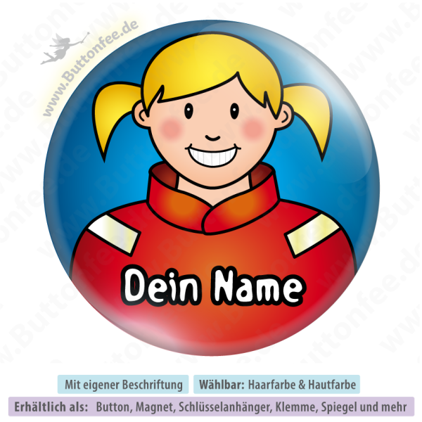 Sanitäter-Mädchen mit Name