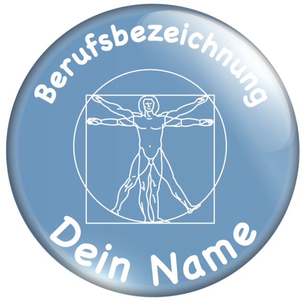 Vitruvianischer Mensch blau