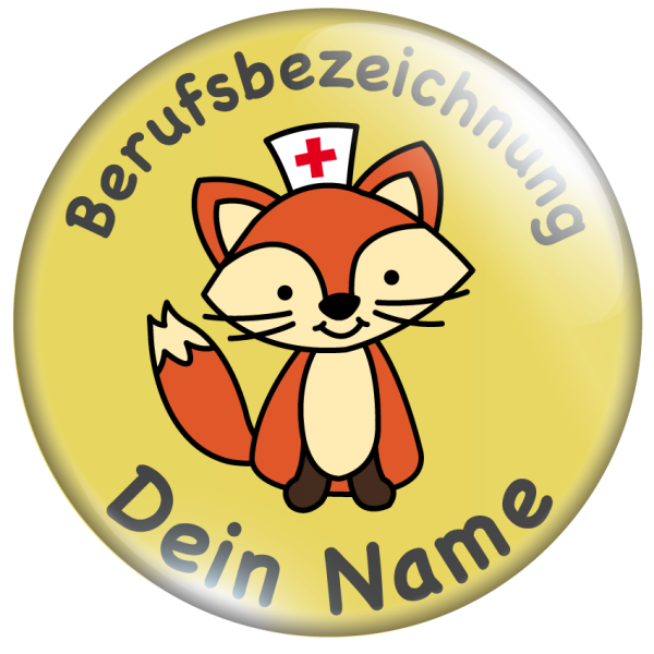 Medi Fuchs auf gelb