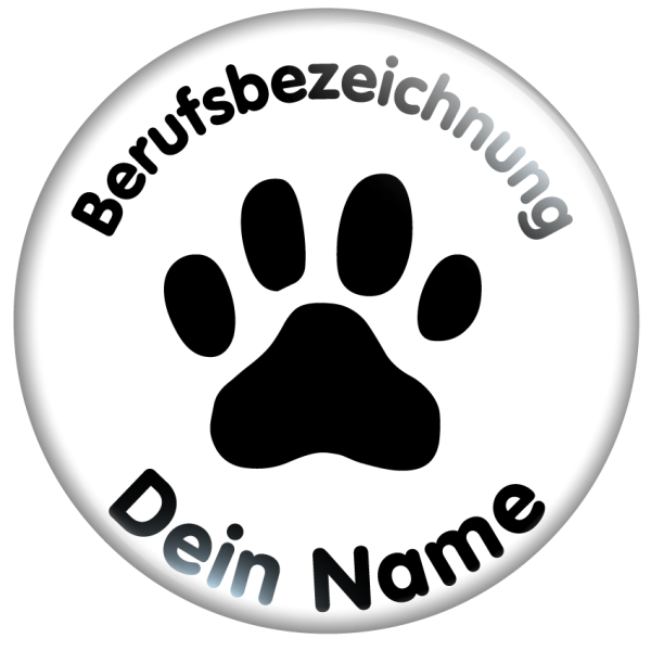 Tierpfote auf weiss