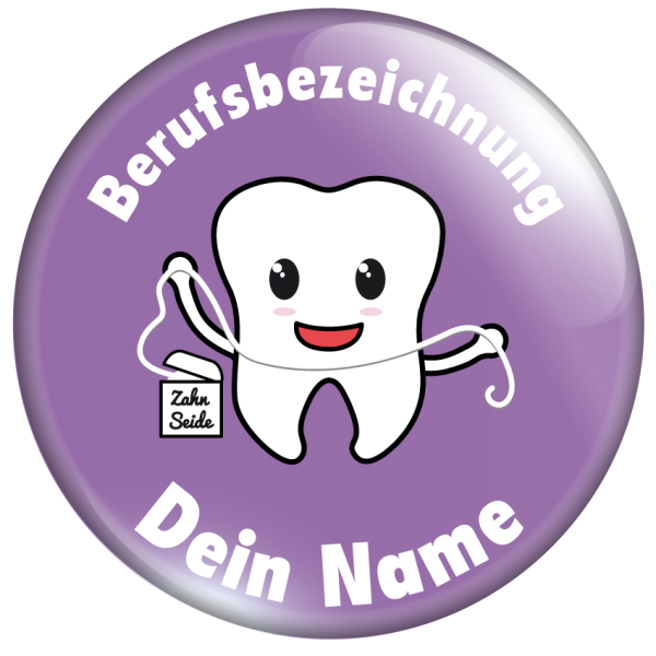 Zahn mit Zahnseide