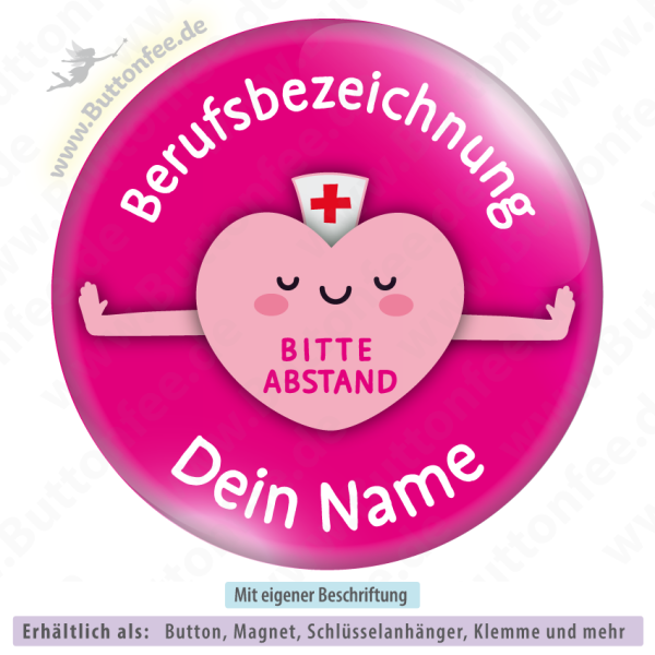 Medi-Herz mit Abstand auf pink