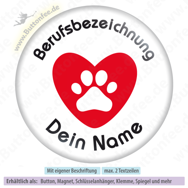 Tierpfote im Herz