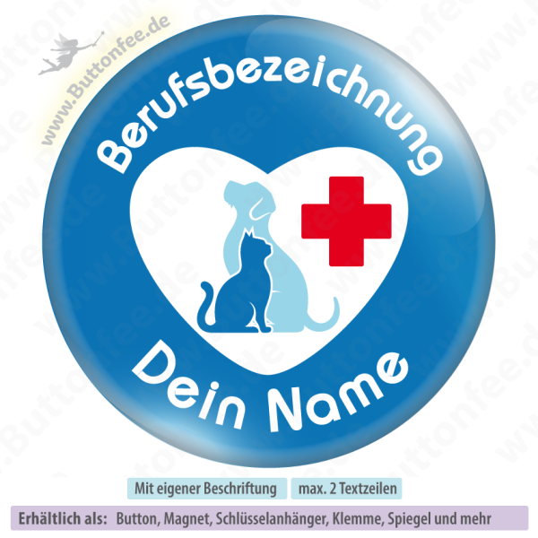 Tierarzt-Emblem blau