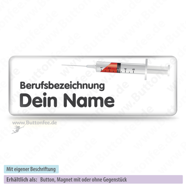 Spritze auf weiss (70x25mm)