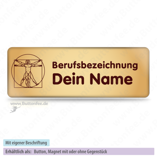 Vitruvianischer Mensch braun (70x25mm)