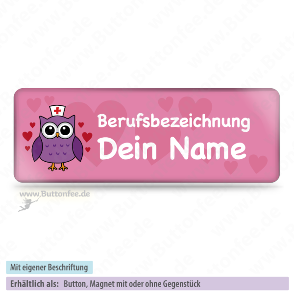 Medi Eule rosa (25x70mm)