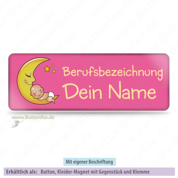 Baby im Mond rosa (25x70mm)