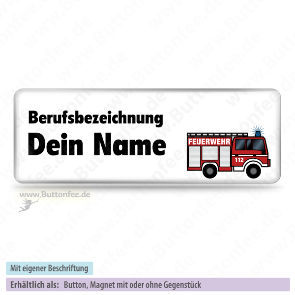 Feuerwehrauto weiss (25x70mm)