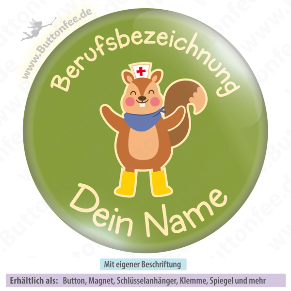 Medi-Eichhörnchen mit Gummistiefeln