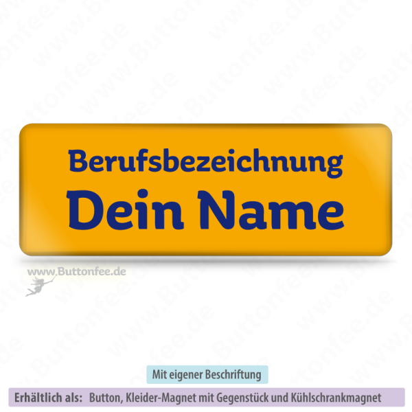 Namensschild orange