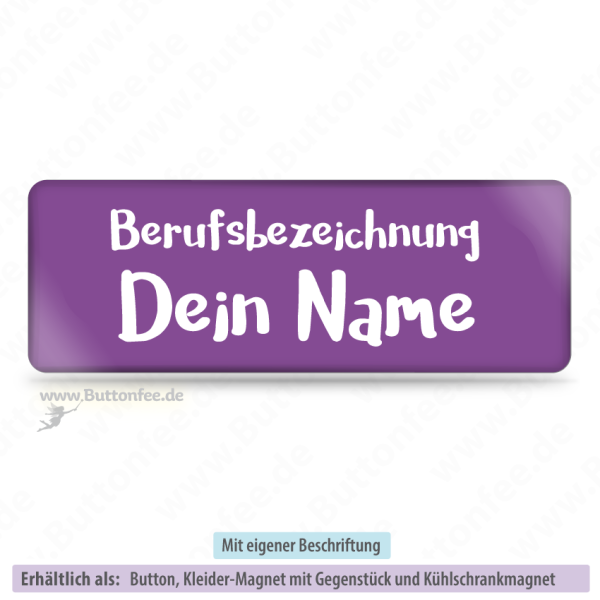 Namensschild violett