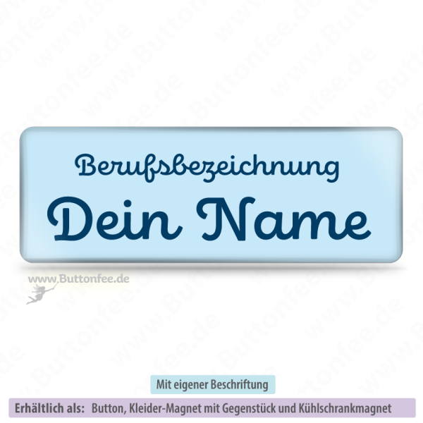Namensschild babyblau
