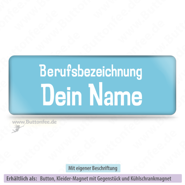 Namensschild hellblau