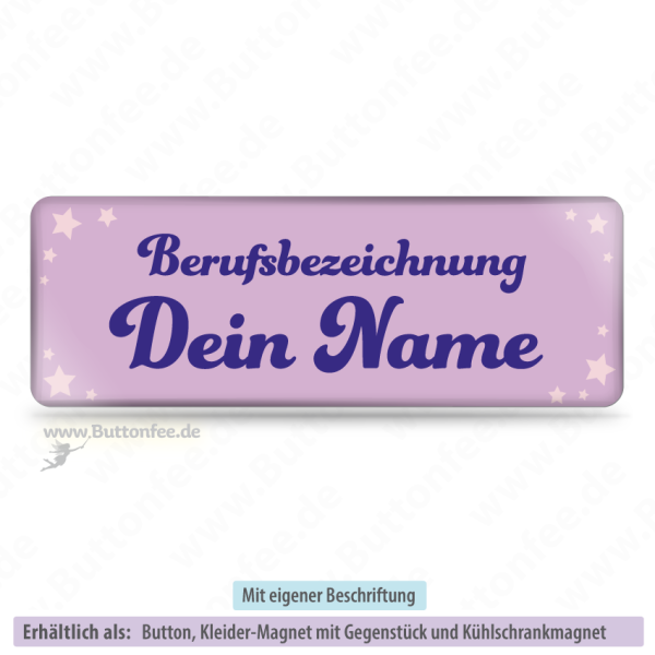 Namensschild Lila Mit Sternchen