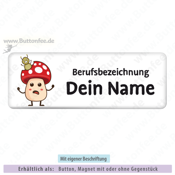 Fliegenpilz mit Wurm (25x70mm)