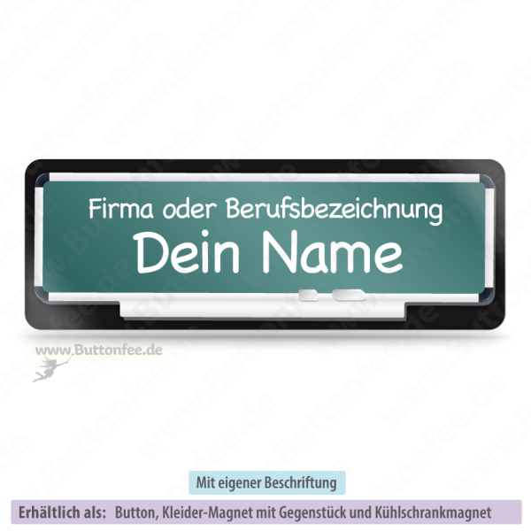 Namensschild Tafel mit Name