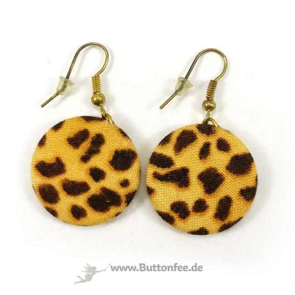 Ohrringe 25mm Leopardenmuster