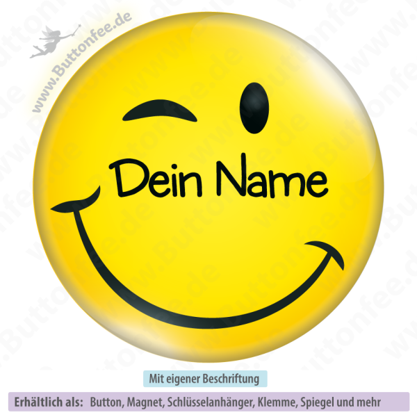 Smilie zwinkernd mit Name