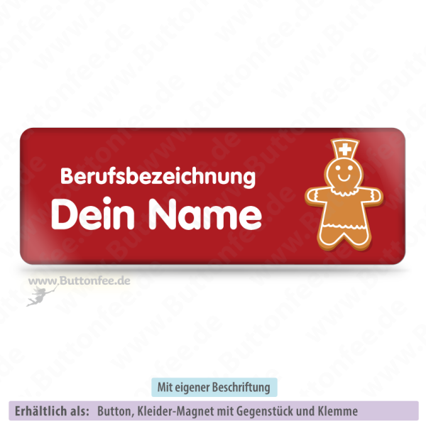Lebkuchenfrau mit Haube (25x70mm)