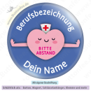 Medi-Herz mit Abstand auf mittelblau