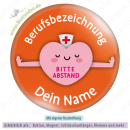 Medi-Herz mit Abstand auf orange