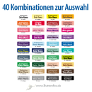 50er-Sparset - Namensschilder 25x70 einfarbig